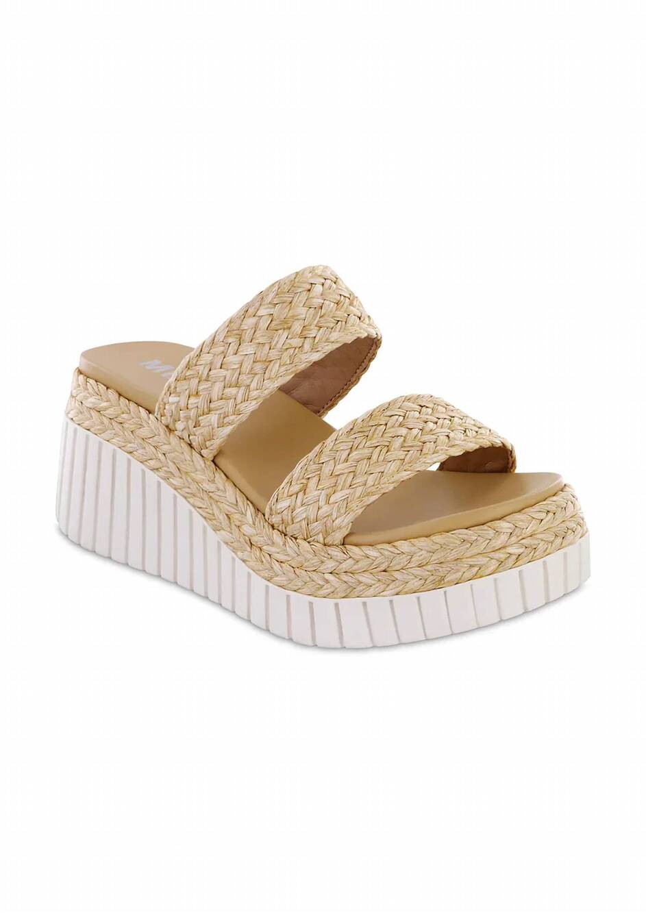 NEW MIA SHOES women's platform slip on sandals in natural